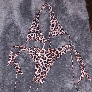 Shein Cheetah Print 2 Piece Bathing Suit Size Med